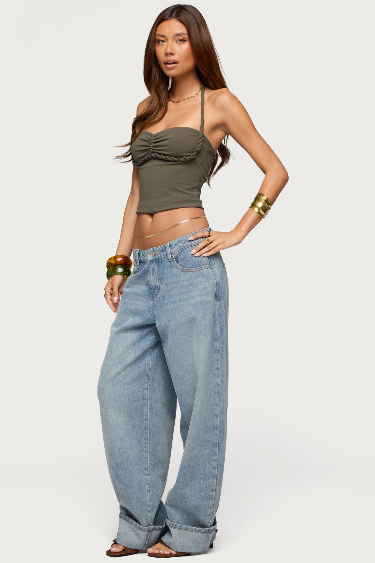Sherri Braided Strap Halter Top - Image 4