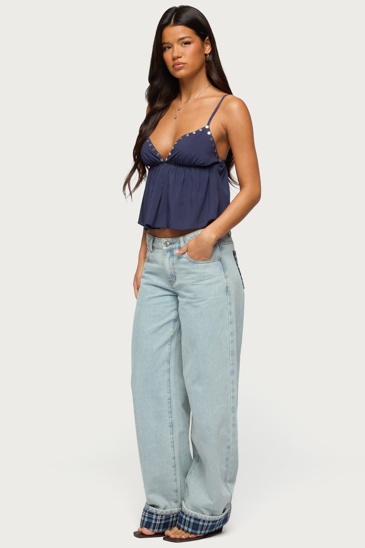 Alina Studded Babydoll Tank Top - Image 4