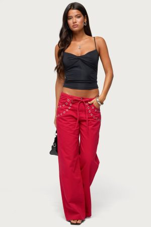 Kala Grommet Low Rise Baggy Jeans