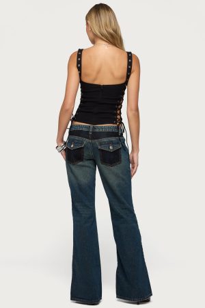 Tatem Lacey Low Rise Flared Jeans