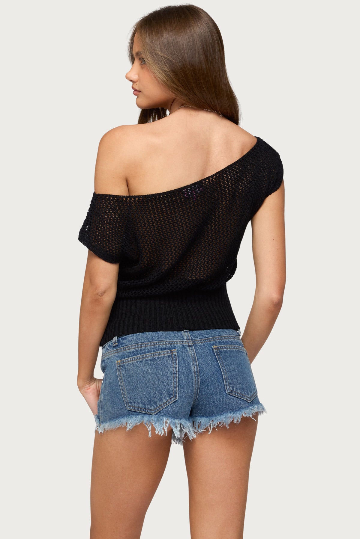 Cyra Floral Knit Off Shoulder Top - Image 5