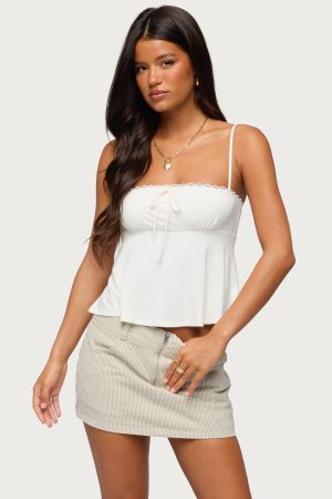 Gallie Tie Front Babydoll Top