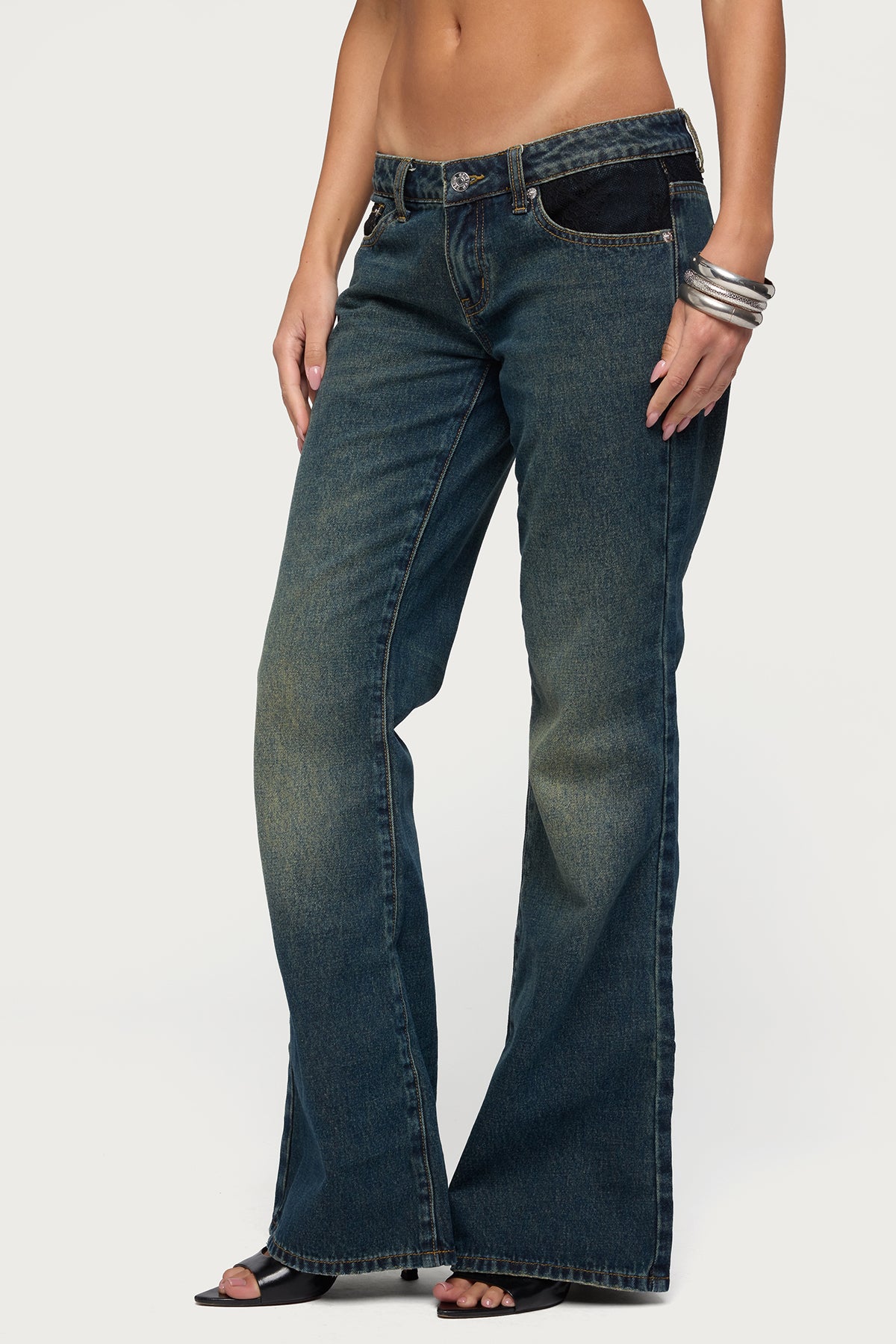 Tatem Lacey Low Rise Flared Jeans - Image 3