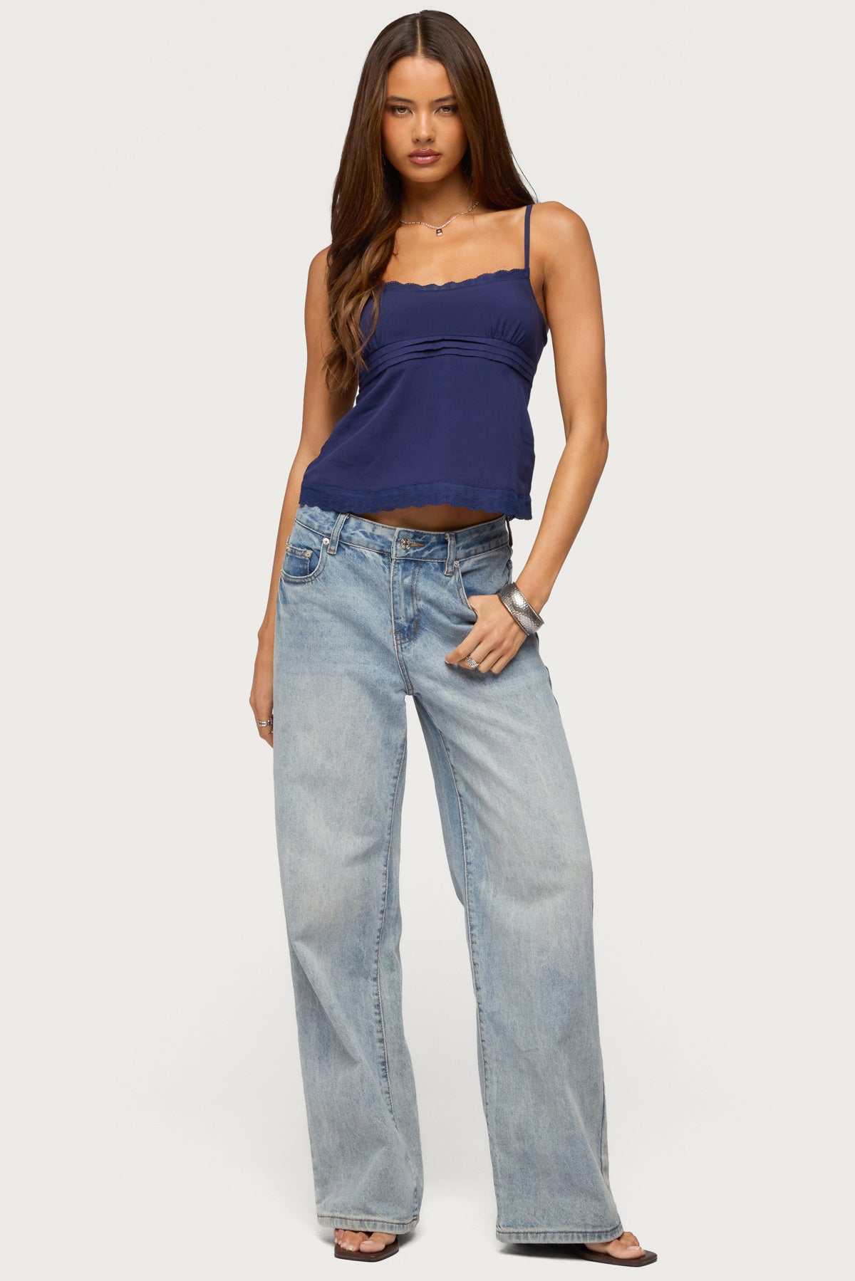 Michal Eyelet Babydoll Tank Top - Image 5