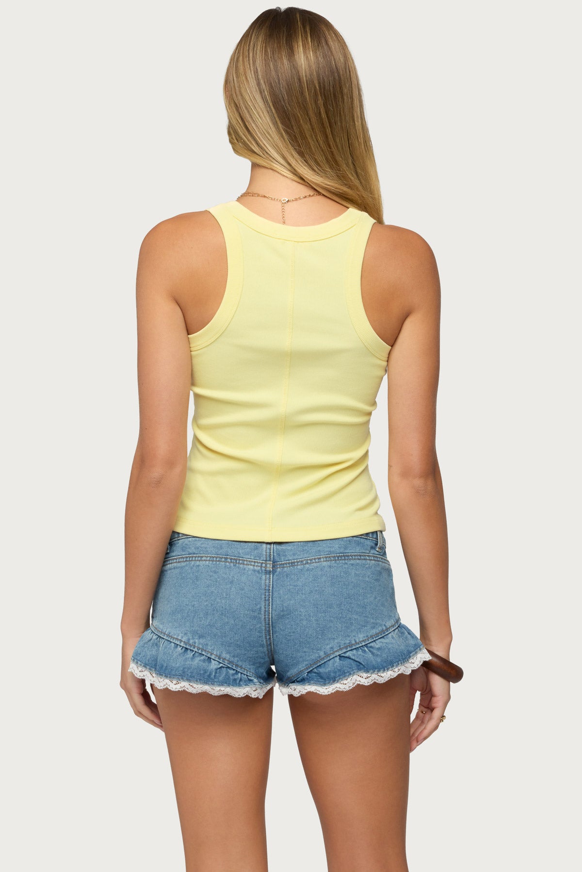 Harlowe Ribbed Racerback Tank Top - Image 4