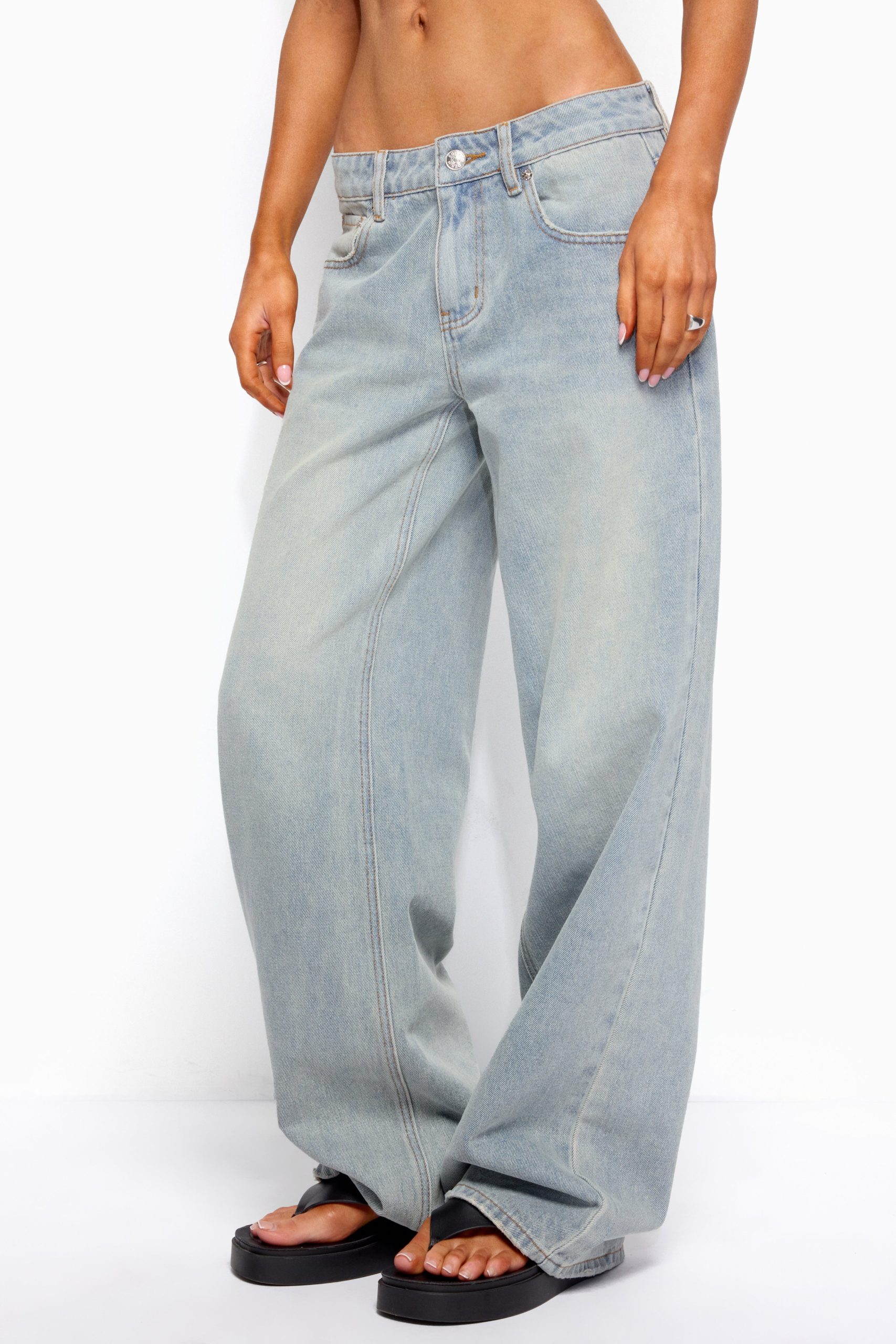 Quintie Mid Rise Straight Leg Jeans - Image 3