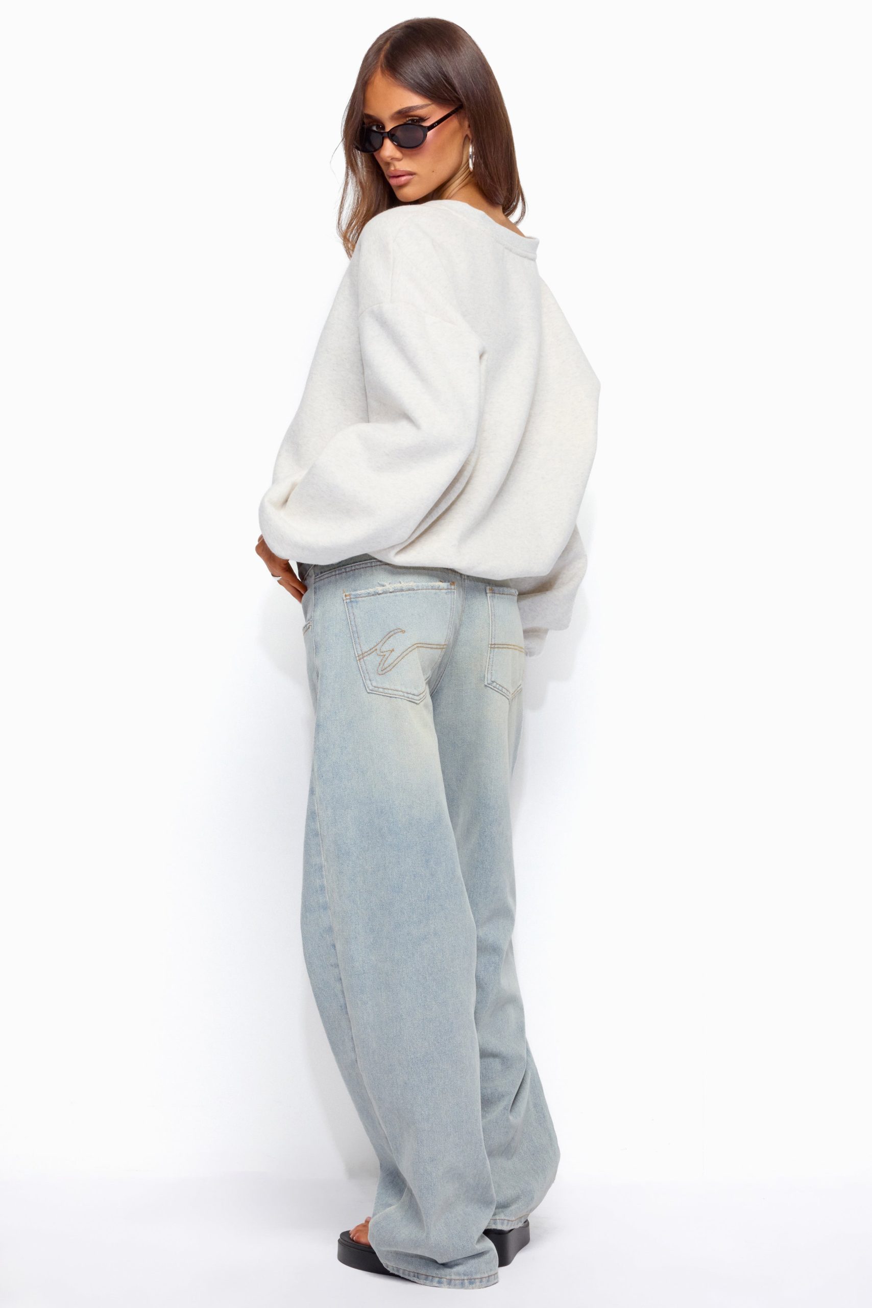 Quintie Mid Rise Straight Leg Jeans - Image 5