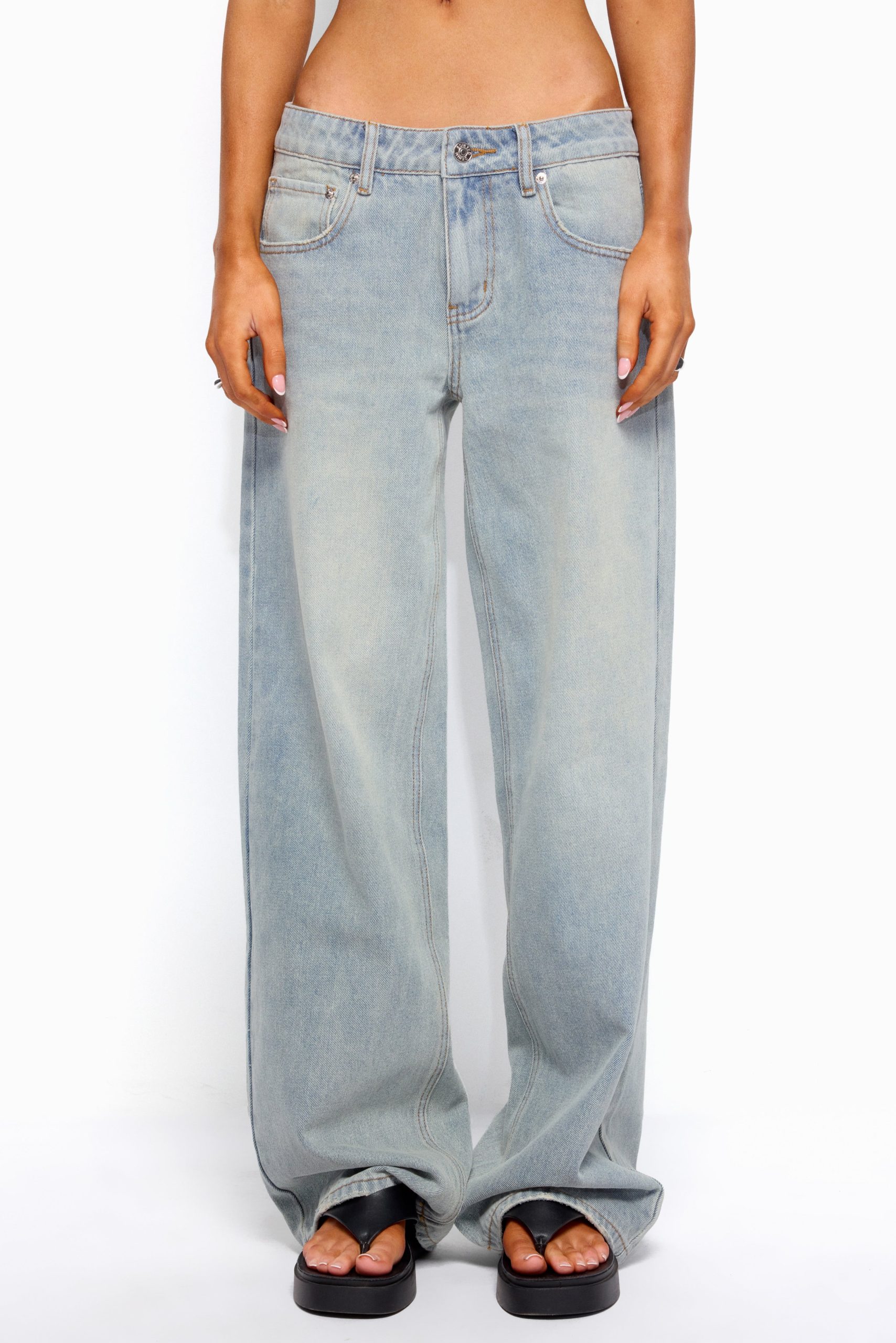 Quintie Mid Rise Straight Leg Jeans - Image 2
