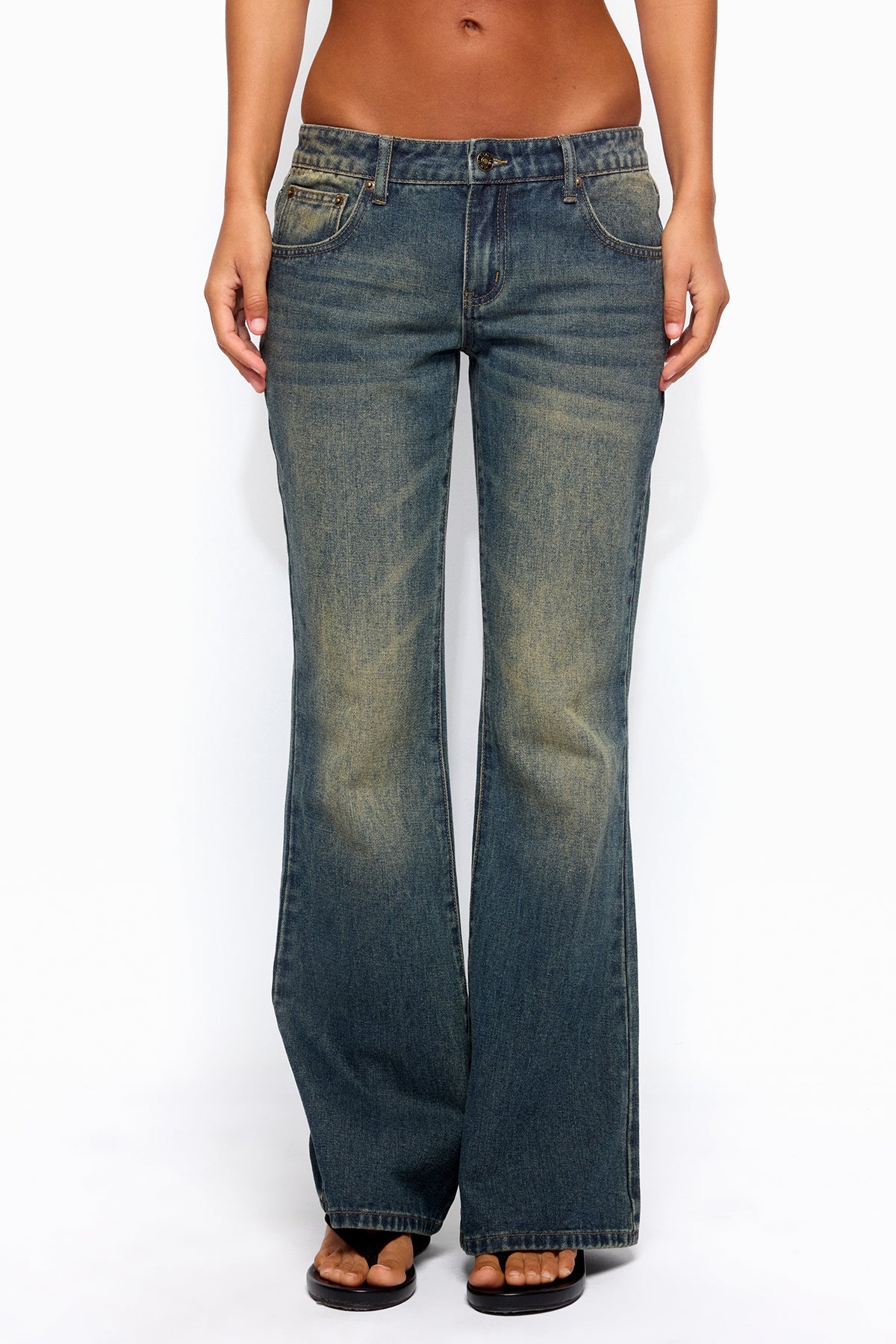 Shirili Low Rise Flared Jeans - Image 2