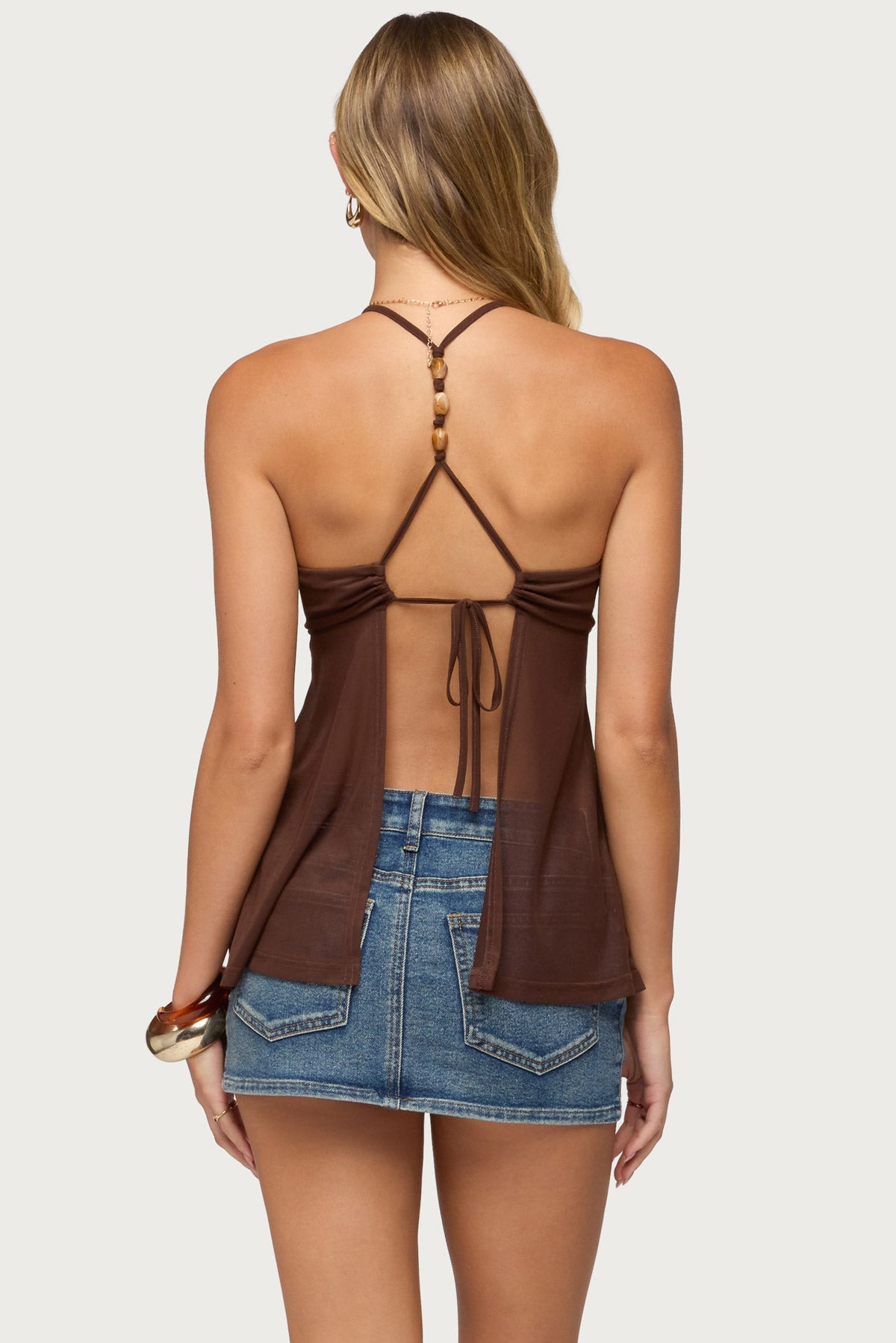 Alesi Beaded Tie Back Top - Image 4