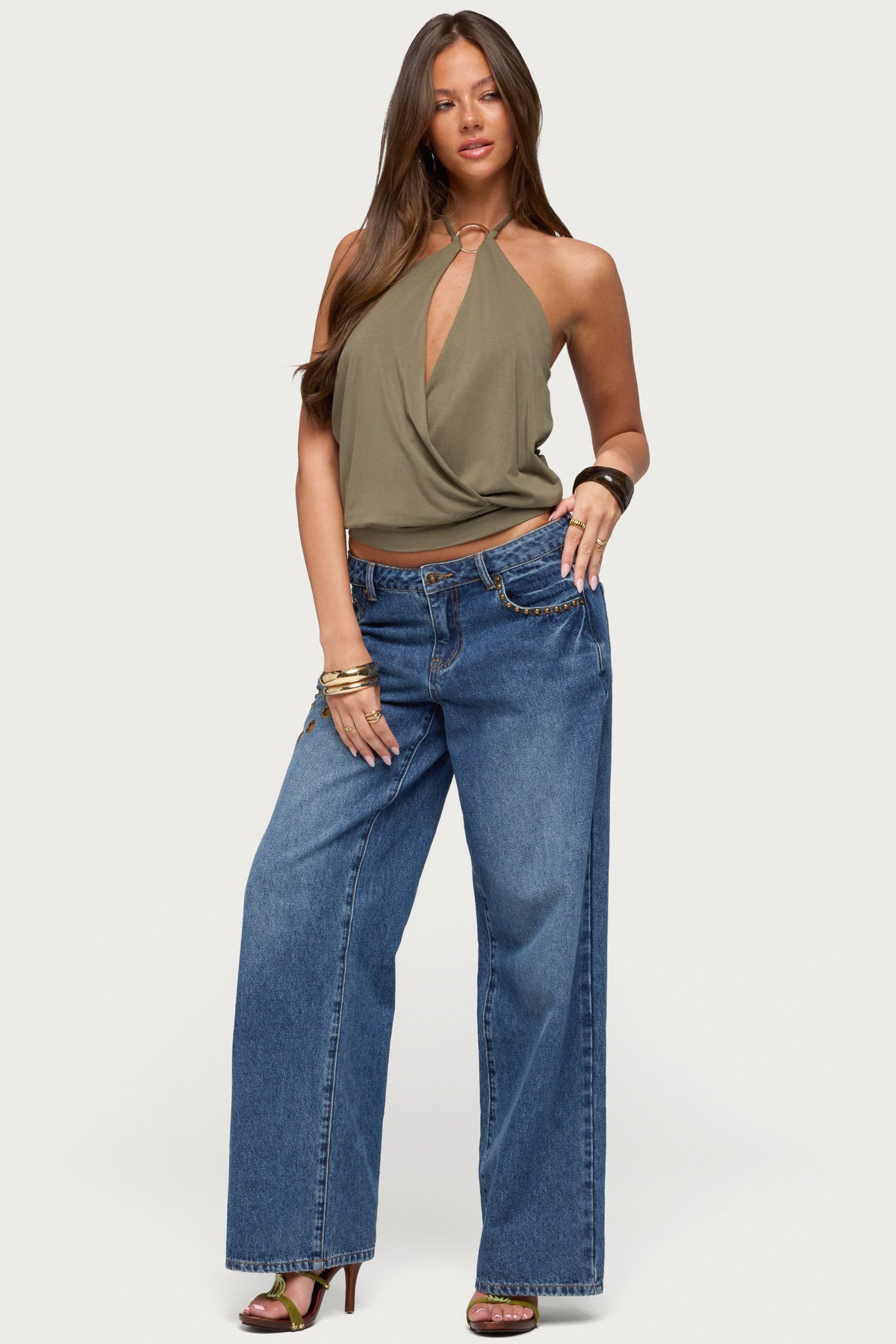 Metta Ring Cutout Halter Top - Image 4