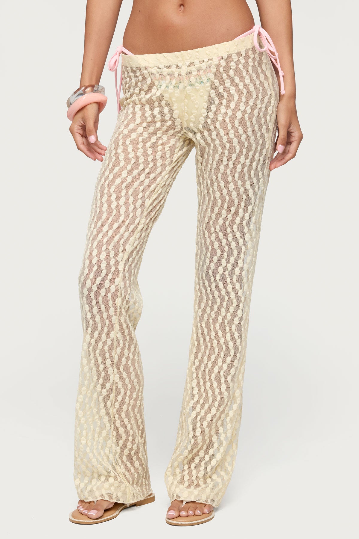 Liliette Sheer Textured Pants - Image 2