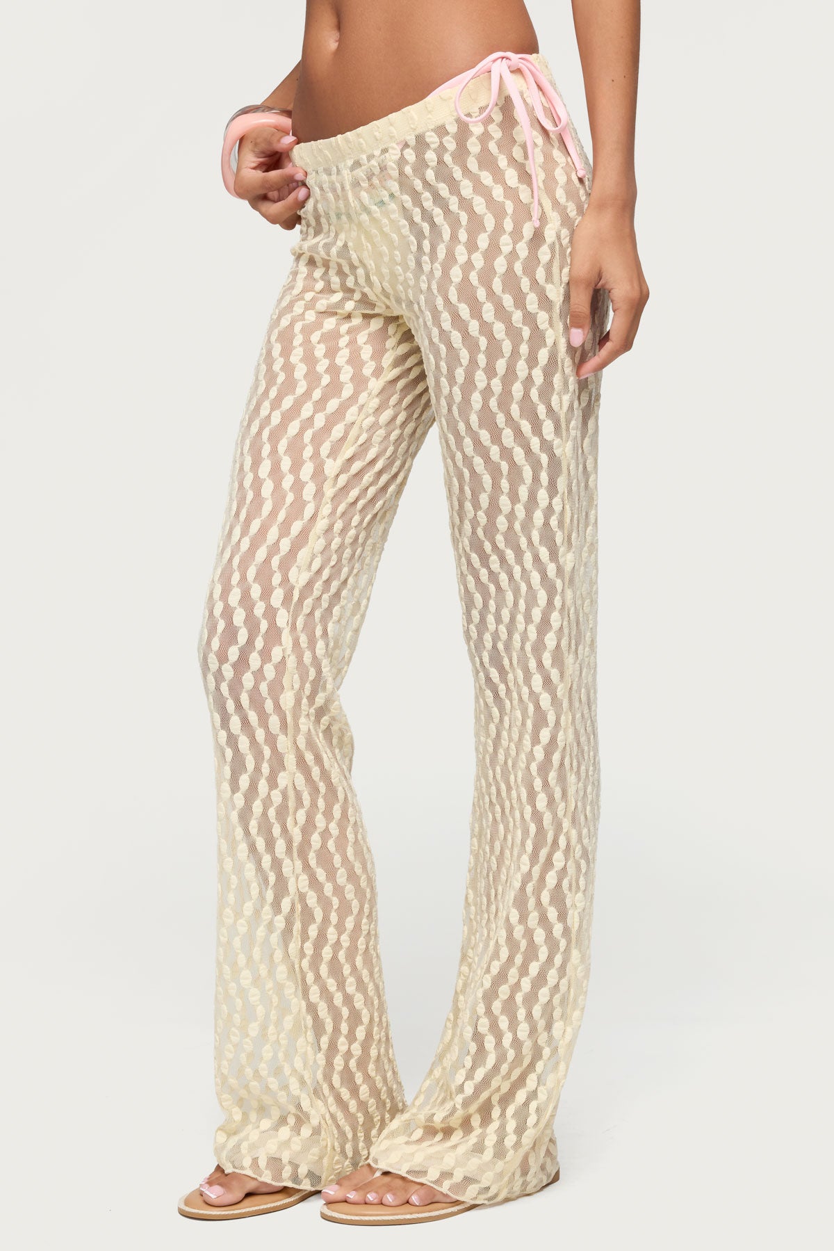 Liliette Sheer Textured Pants - Image 3