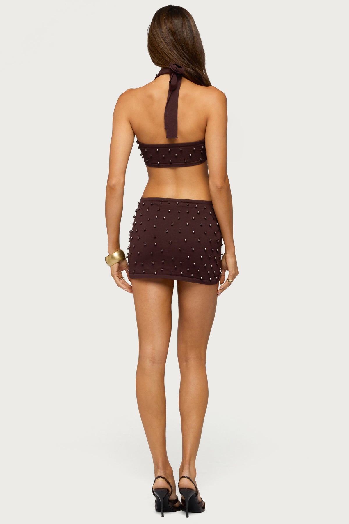 Kelcey Bead Cutout Knit Mini Dress - Image 4
