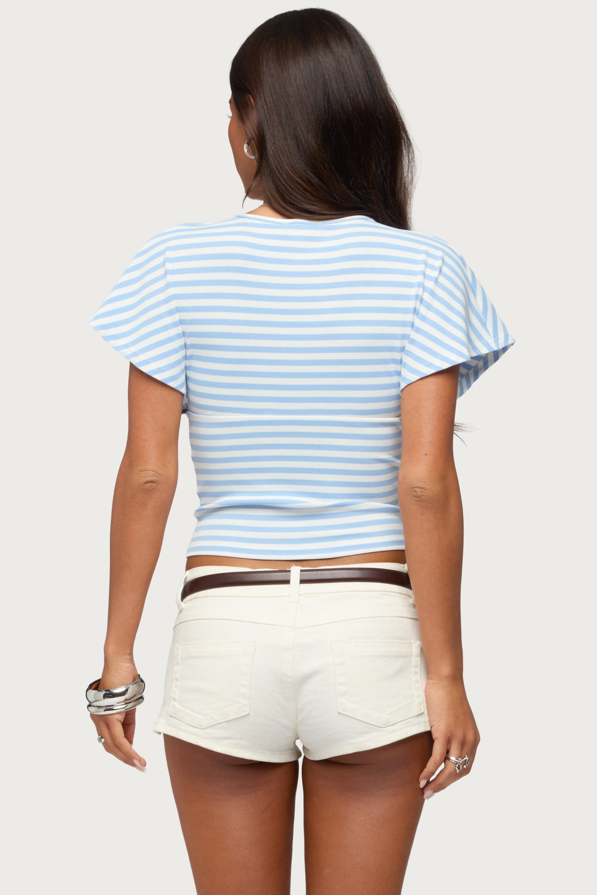 Chassidy Striped Flutter Top - Image 5