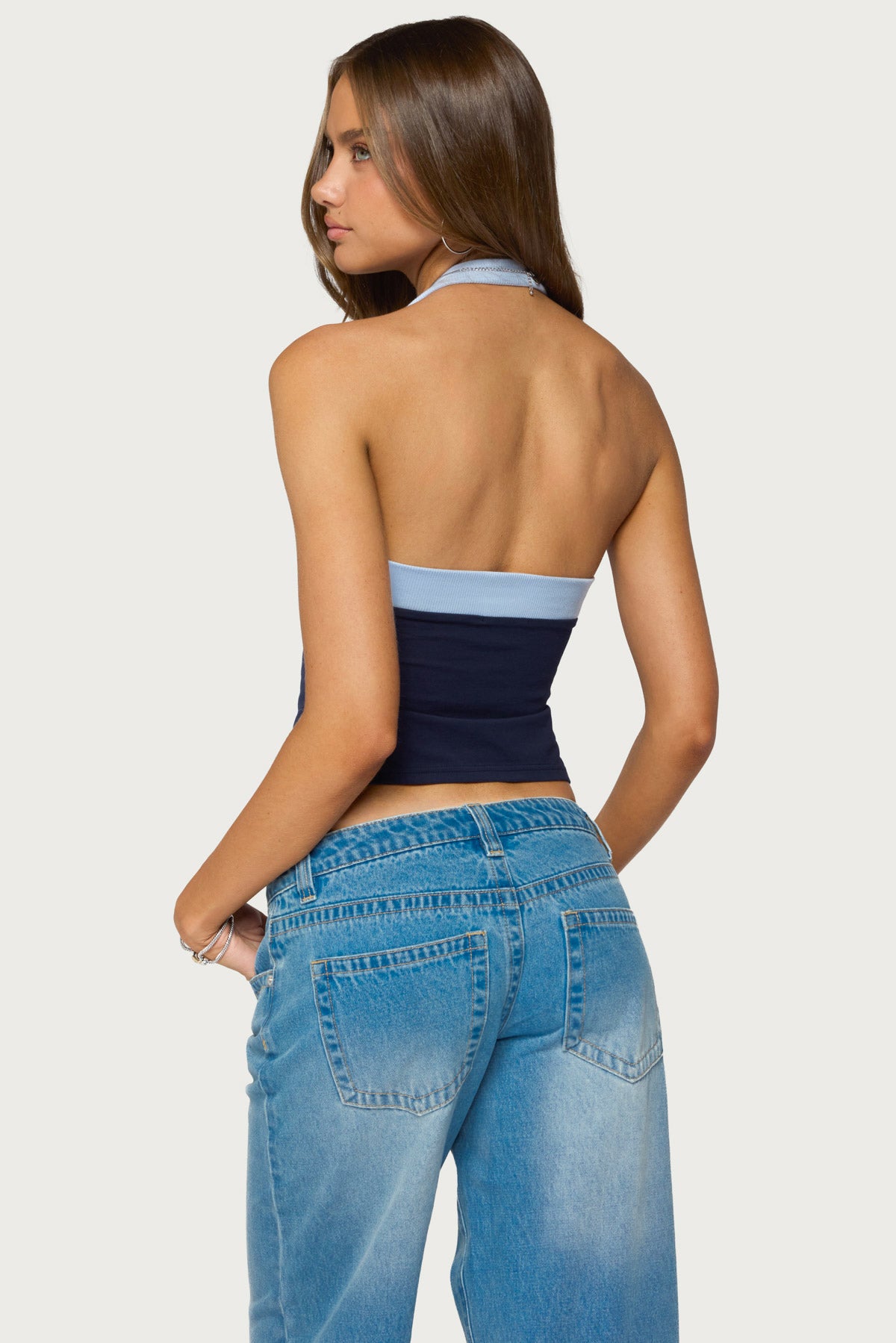 Tanna Contrast Halter Top - Image 5