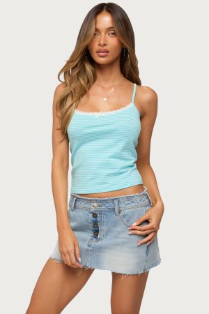 Emmaline Lacey Striped Tank Top