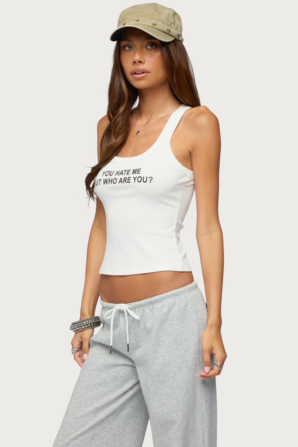 Who Are You Ribbed Tank Top - Image 3