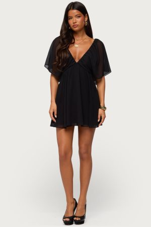 Rosalee Chiffon Babydoll Mini Dress