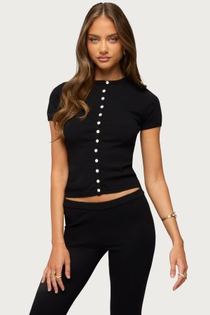 Vanessa Button Up Knit Top