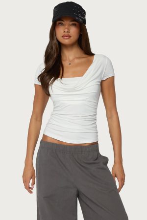 Yoya Layered Cowl Neck Top