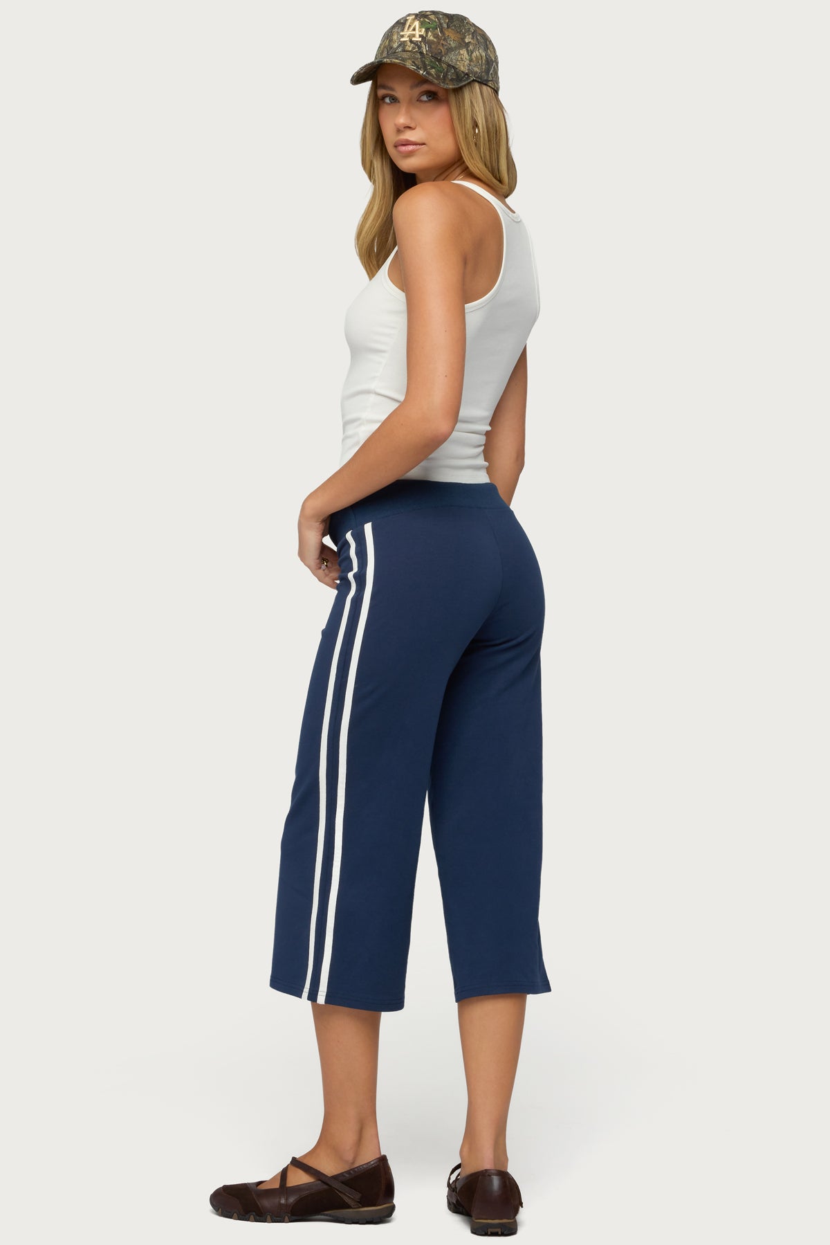 Zanele Side Stripe Capri Sweatpants - Image 5