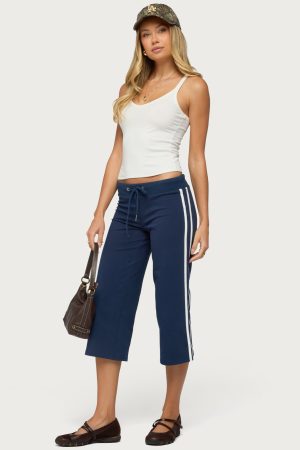 Zanele Side Stripe Capri Sweatpants