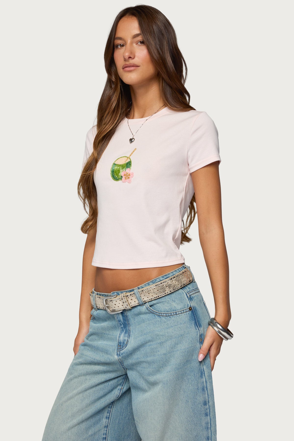 Coconut Beaded T Shirt - Image 3