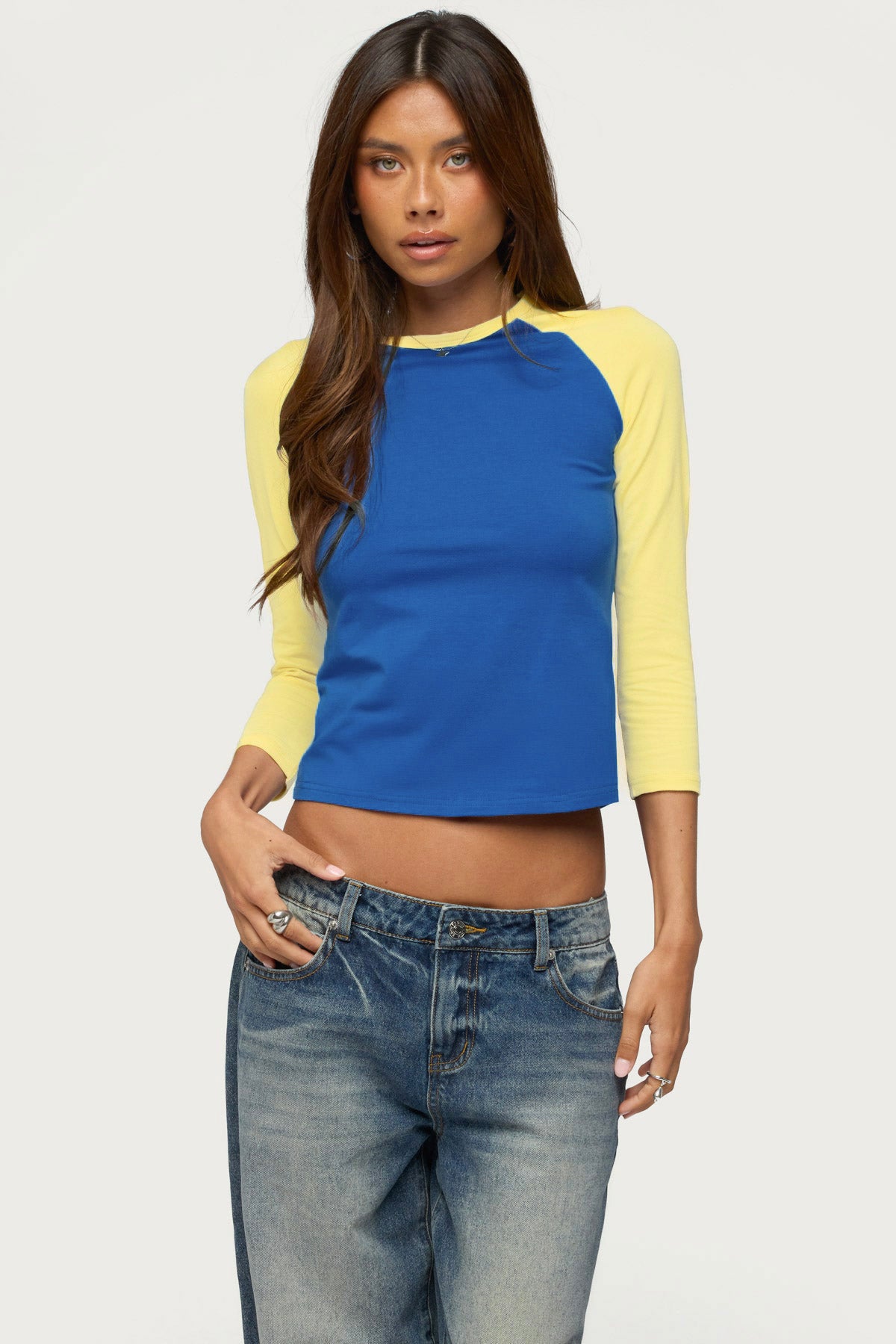 Emana Contrast Raglan Top