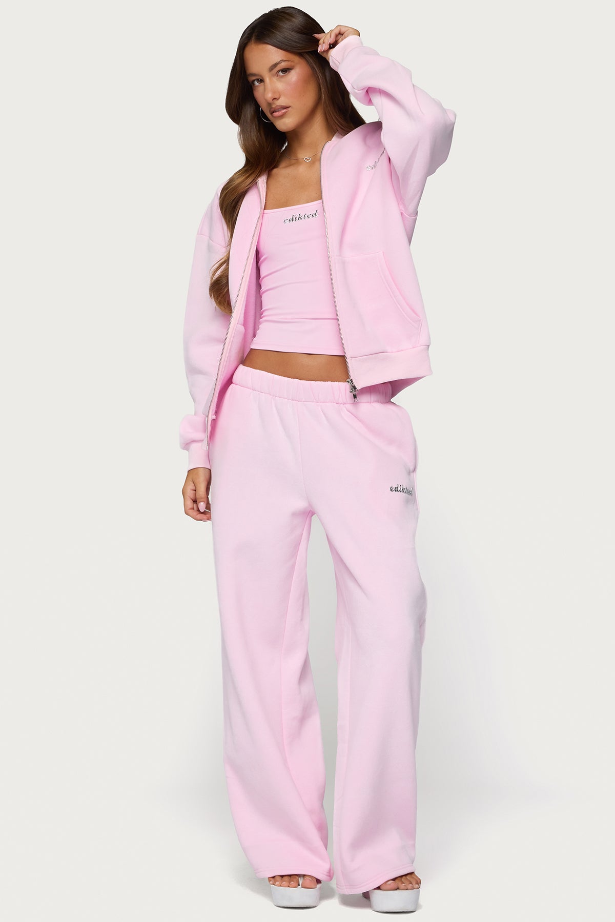 Edikted Diva Zip Up Hoodie - Image 3