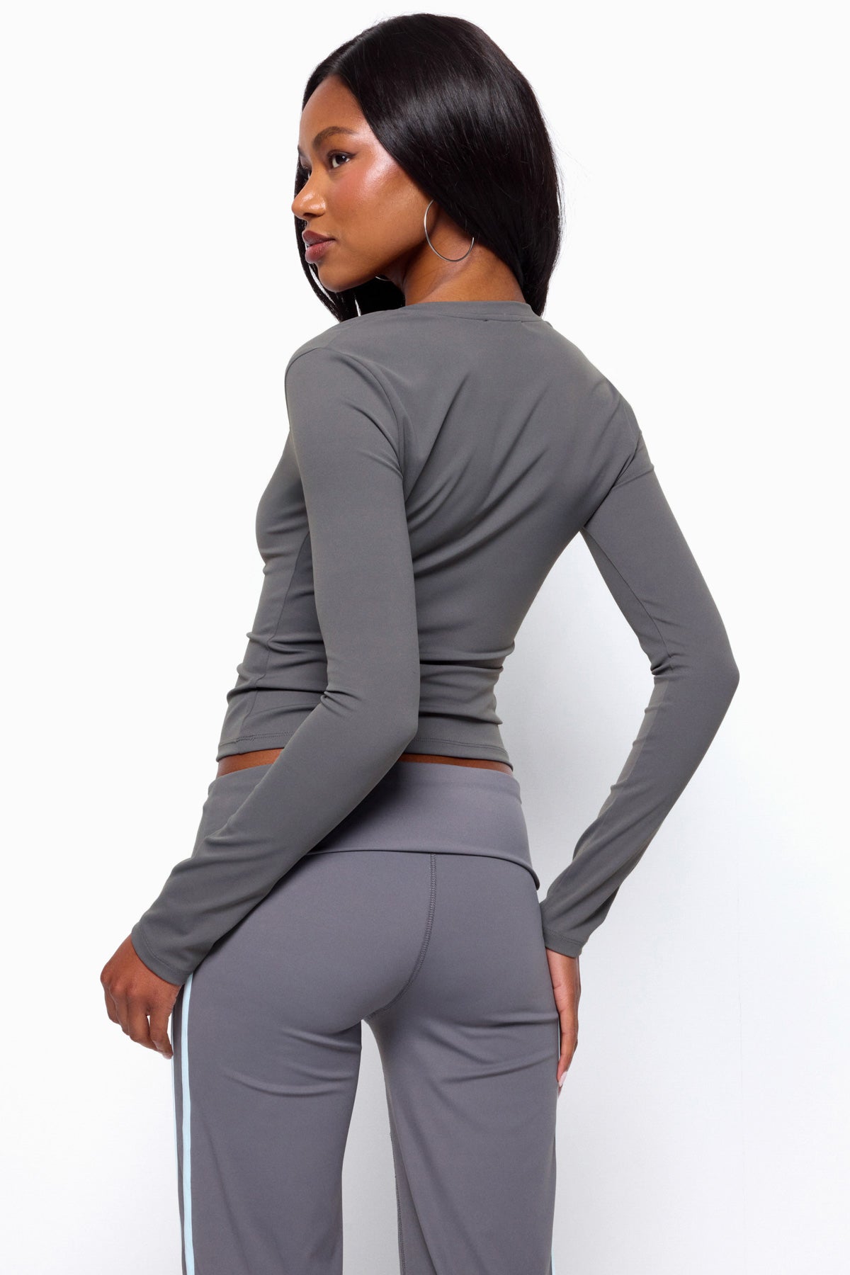 Ferne Long Sleeve V Neck Top - Image 6