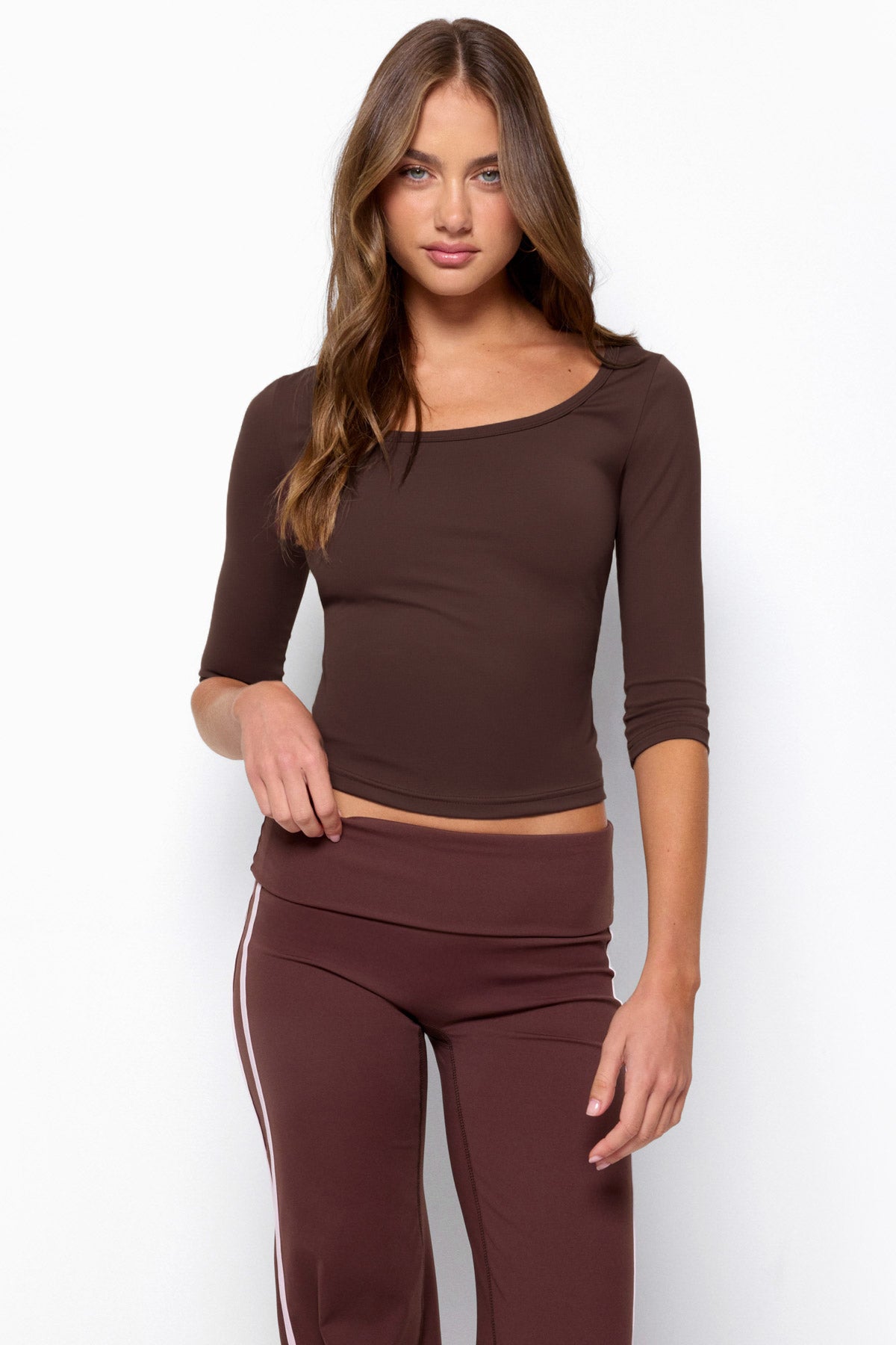 Desi Scoop Neck Three-Quarter Sleeve Top - Image 4