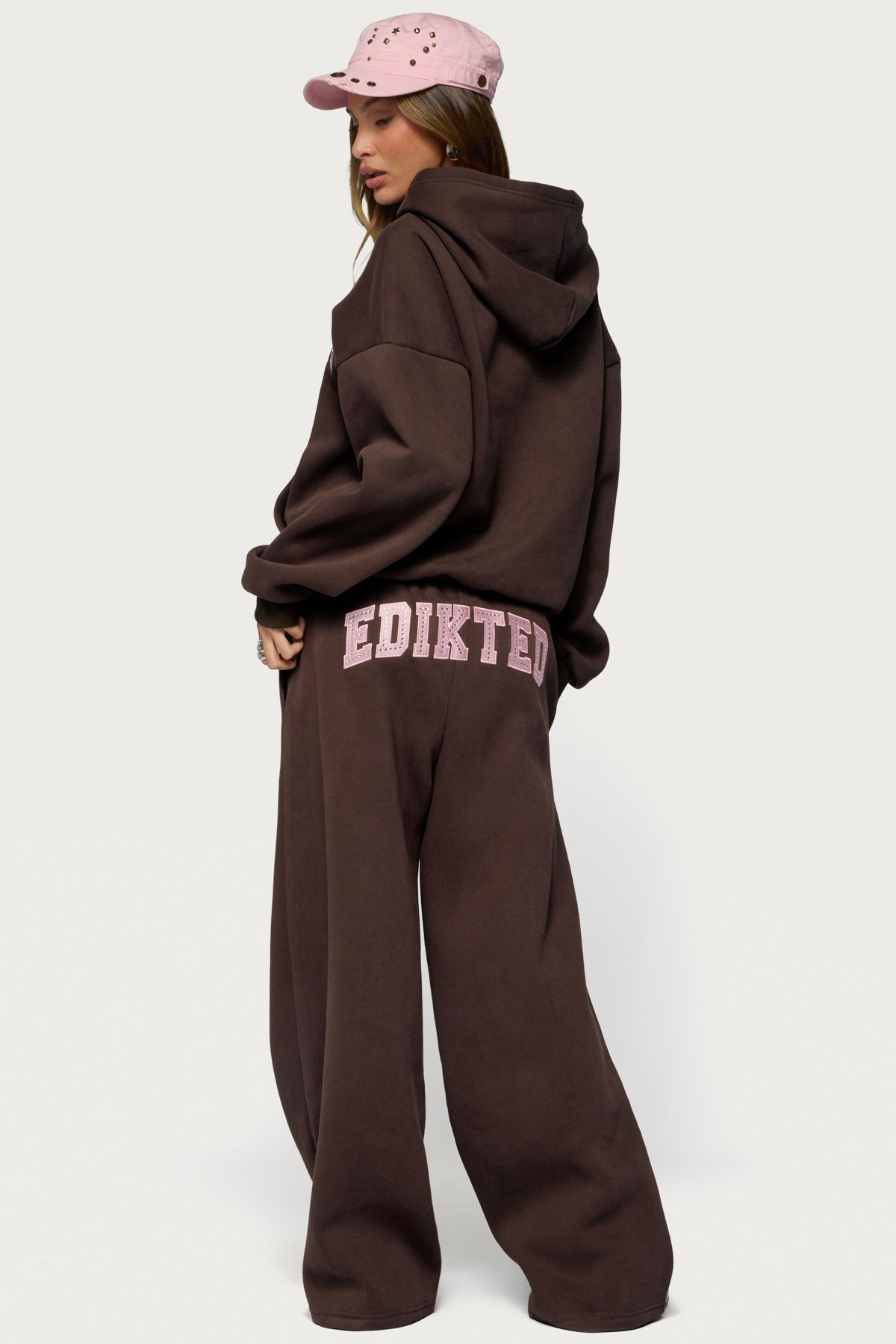 Edikted Glow Rhinestone Sweatpants - Image 5