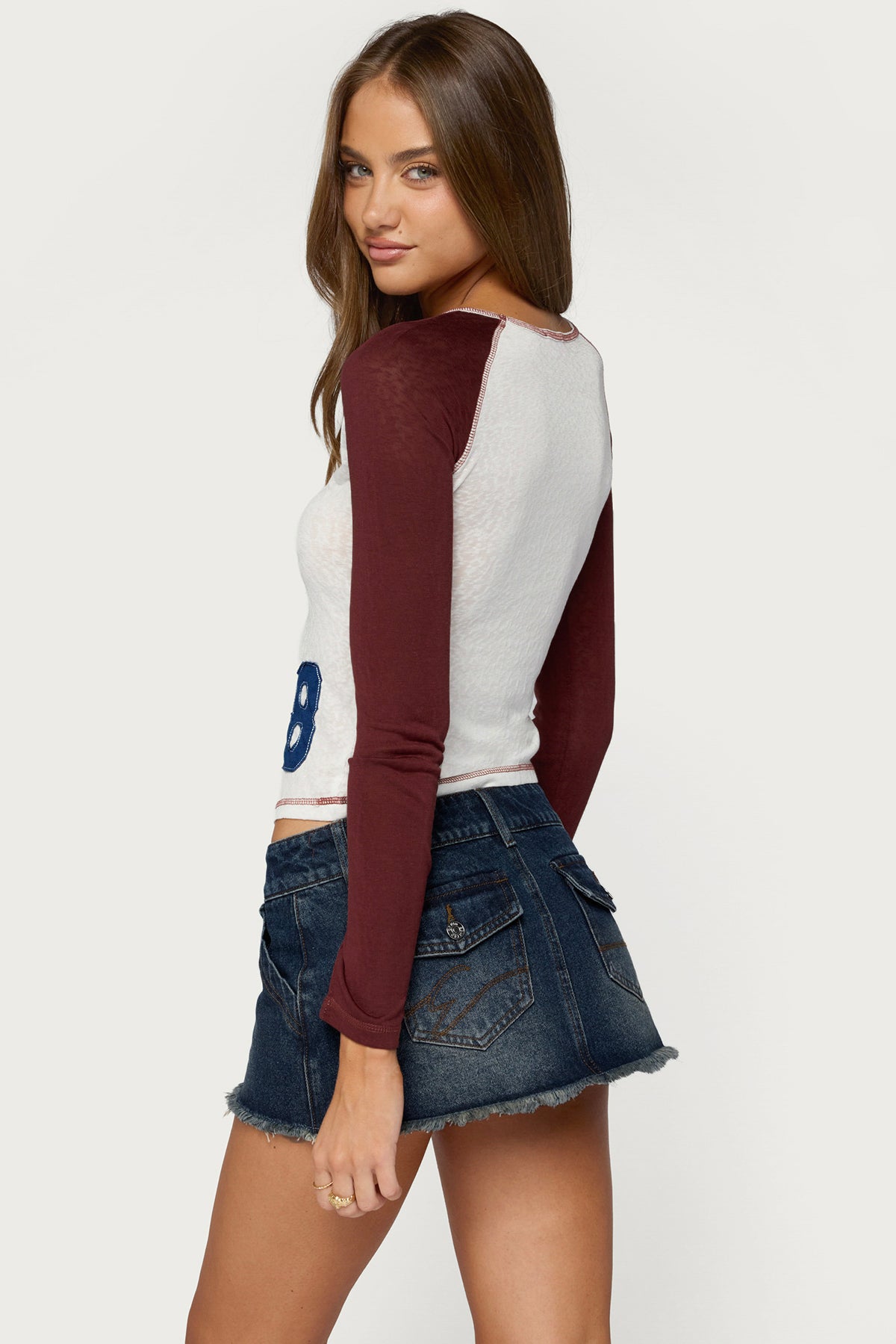 Julika Contrast Long Sleeve Top - Image 4
