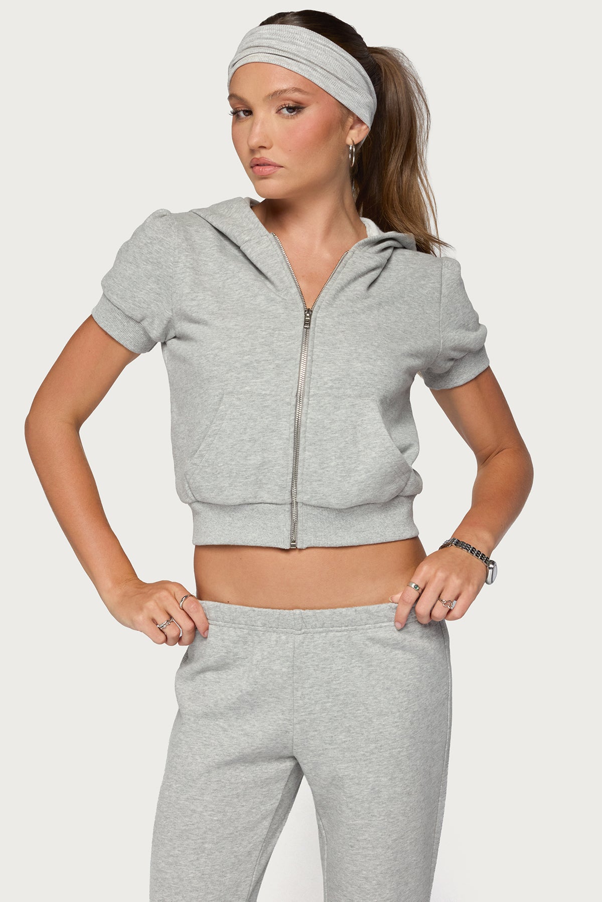 Rachel Short Sleeve Hooded Top