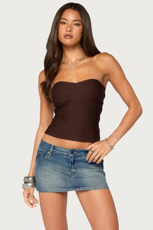 Marzi Strapless Knit Bandage Top