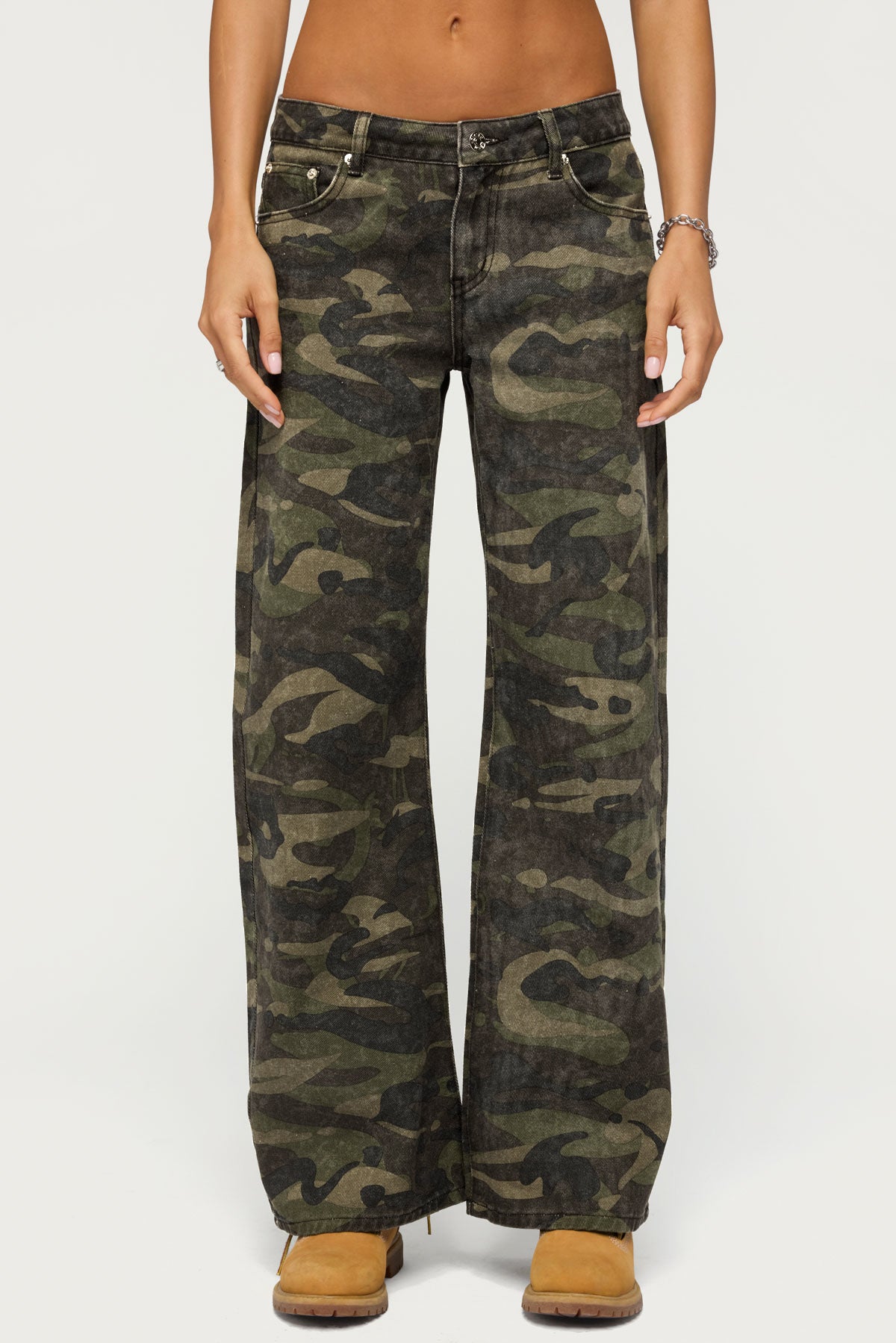 Soya Camo Low Rise Baggy Jeans - Image 2