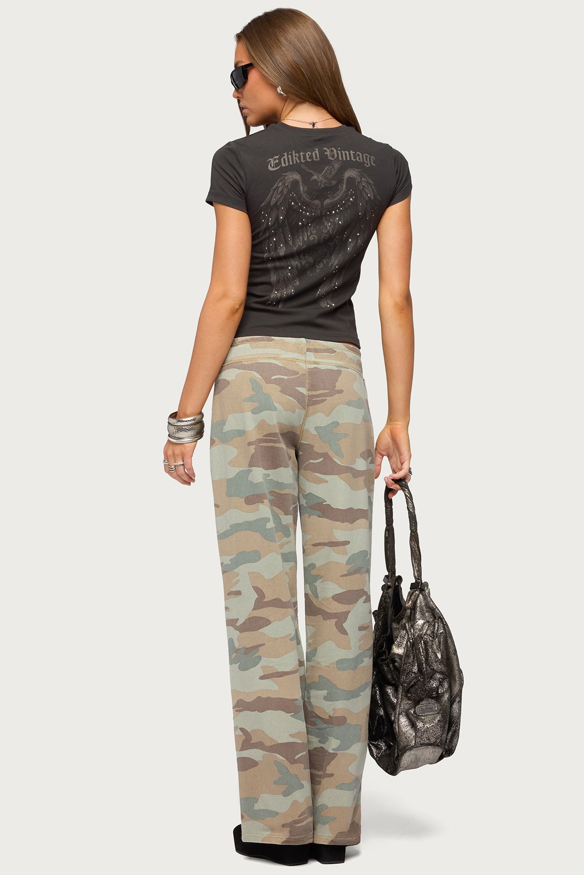 Edikted Vintage Studded T Shirt - Image 6