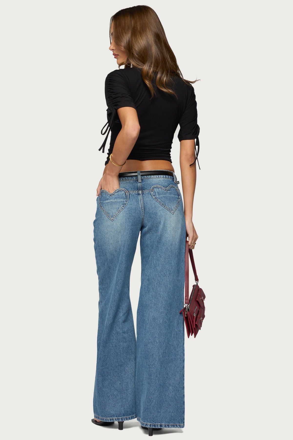 Casta Heart Low Rise Baggy Jeans