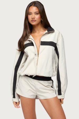 Emrie Stripey Nylon Jacket