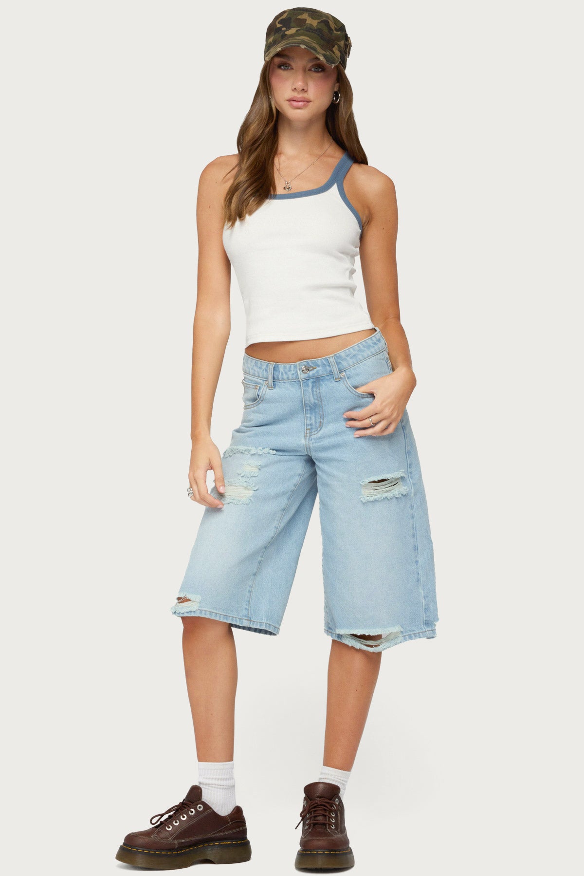 Eida Contrast Ribbed Tank Top - Image 5